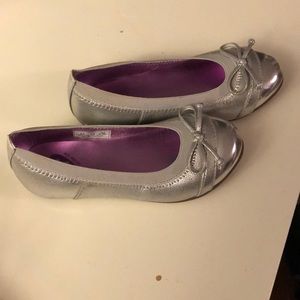 Stride rite toddler silver ballet flats